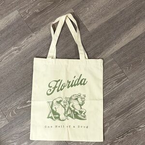 Taylor Swift Florida Cream and Green Tote Bag